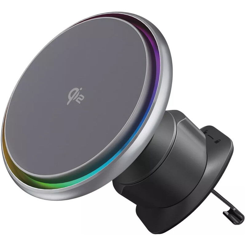 Тримач автомобільний+бездротове ЗУ Proove IceCore Qi2 15W Gray (WHIC15002003)