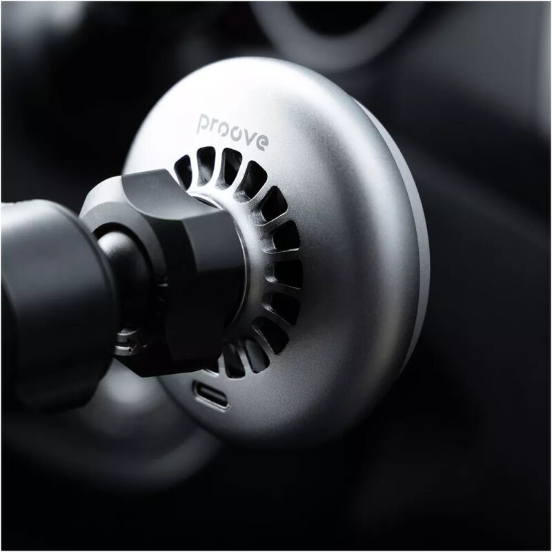 Тримач автомобільний+бездротове ЗУ Proove IceCore Qi2 15W Gray (WHIC15002003)