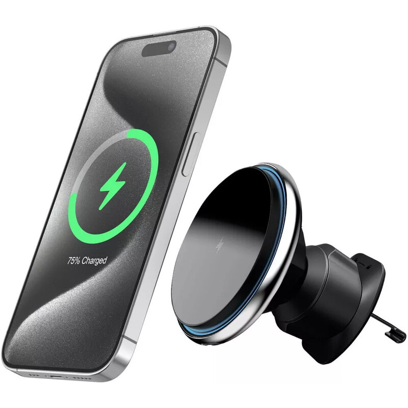 Держатель автомобильный+беспроводное ЗУ Proove Magic Circle 15W Silver (WHMC15020006)