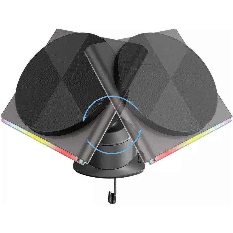 Тримач автомобільний+бездротове ЗУ Proove Neostorm Qi2 15W Gray (WHNS15002003)