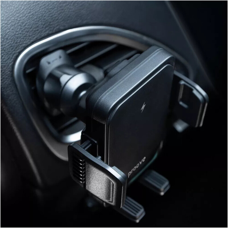 Держатель автомобильный+беспроводное ЗУ Proove Sonic Pro 15W Black (WHSP15002001)