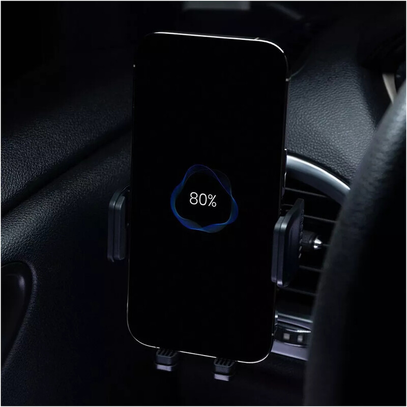 Держатель автомобильный+беспроводное ЗУ Proove Sonic Pro 15W Black (WHSP15002001)