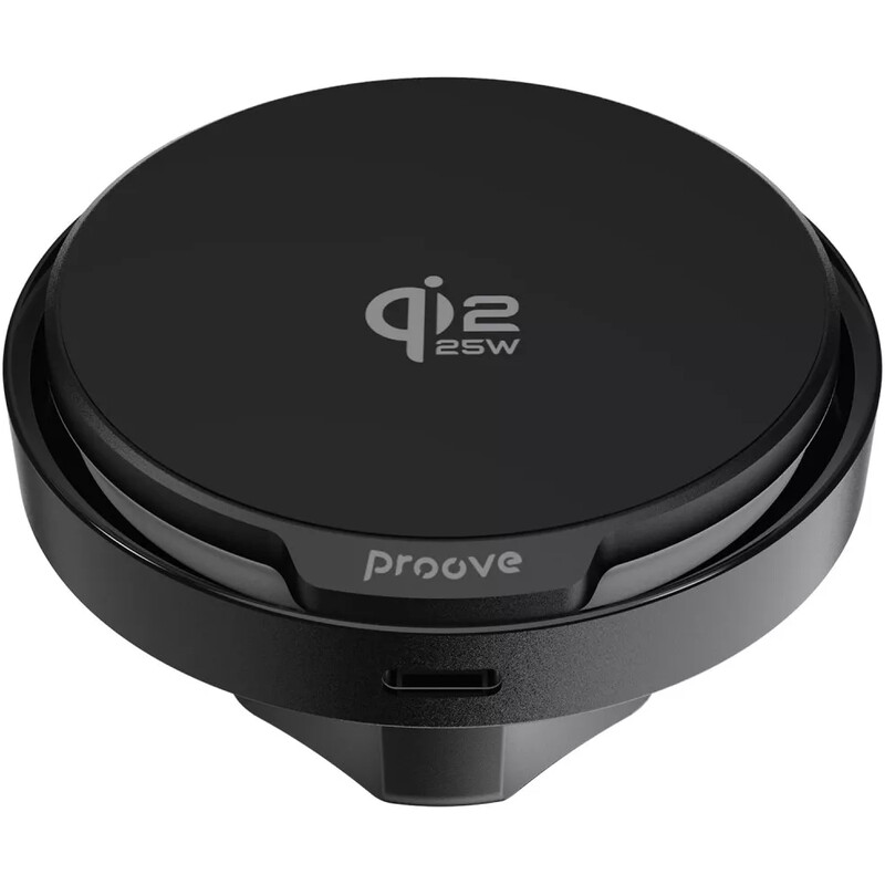 Тримач автомобільний+бездротове ЗУ Proove Spark Qi2.2 25W Black (WHSQ25002001)
