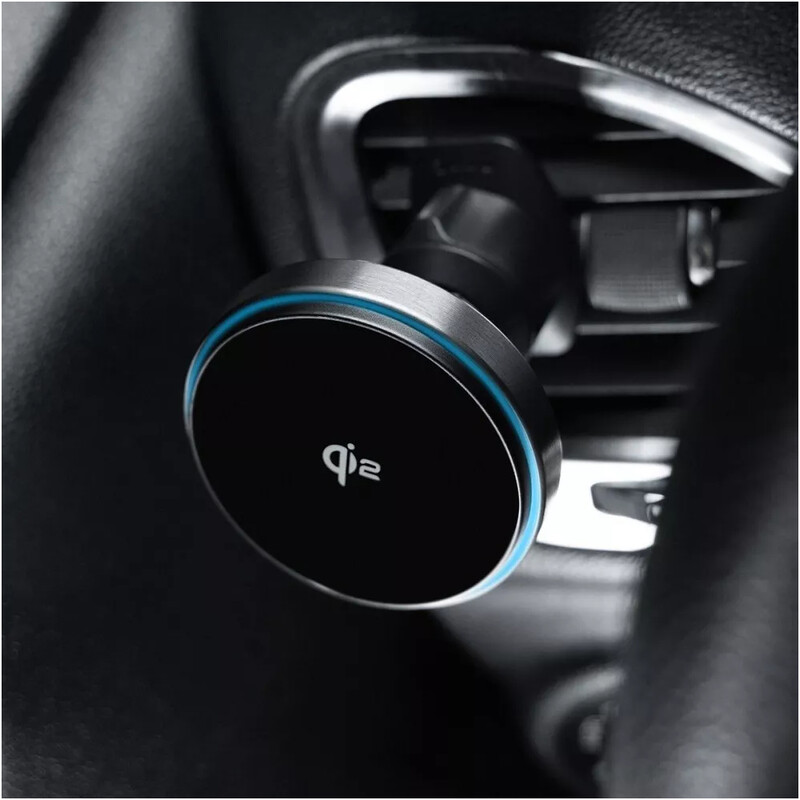 Тримач автомобільний+бездротове ЗУ Proove Titanium Circle Qi2 15W Gray (WHTC15010003)