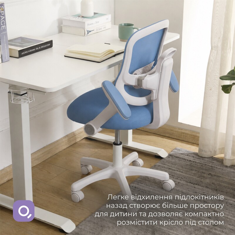Крісло офісне Qlab Kids Edition Gray/Blue (KC327BL)