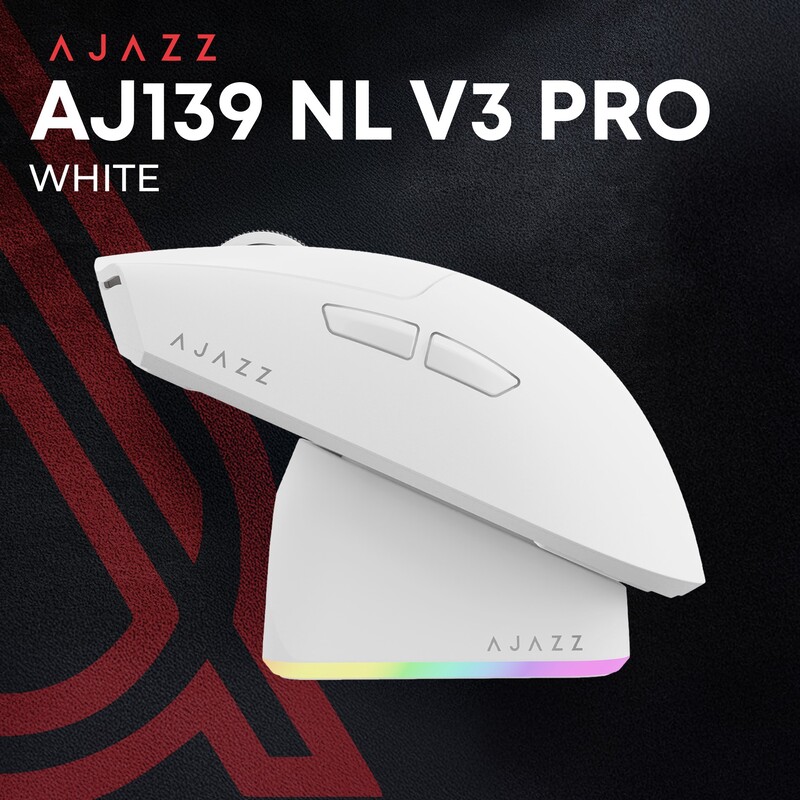 Мышь беспроводная Ajazz AJ139 Near Link V3 Pro+ White (AJ139-NL-V3-PRO-W)