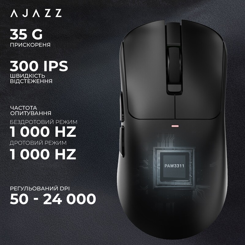 Миша бездротова Ajazz AJ200 Near Link AI MC White (AJ200-NL-AI-MC-W)