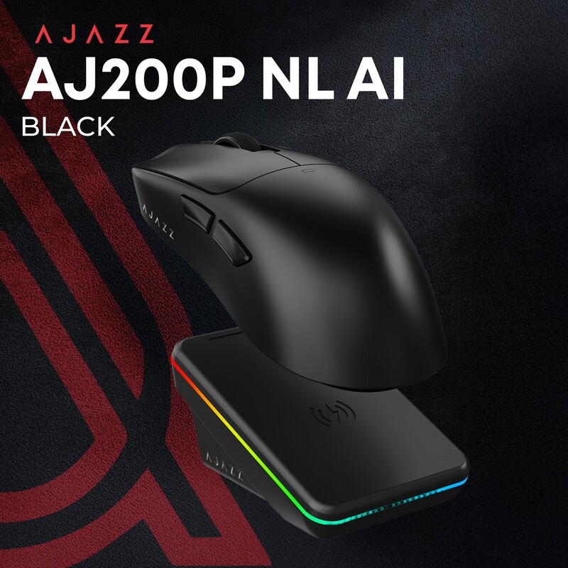 Миша бездротова Ajazz AJ200P Near Link AI MC Black (AJ200P-NL-AI-MC-B)