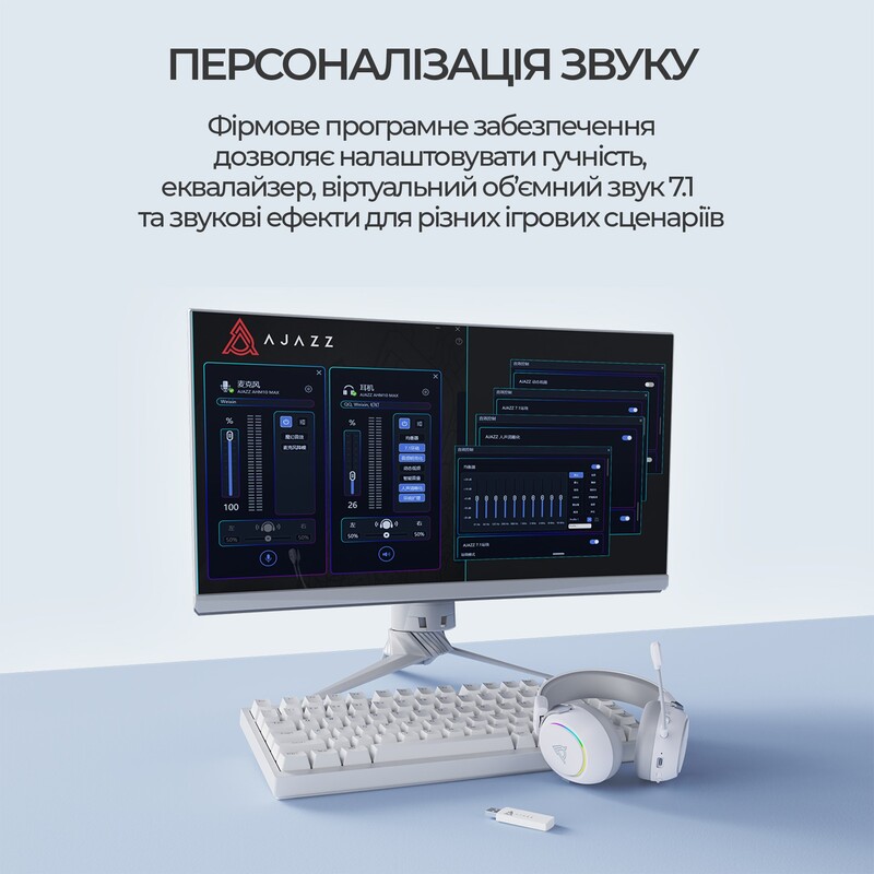 Bluetooth-гарнитура Ajazz AHM10 Max Black (AHM10-MAX-B)
