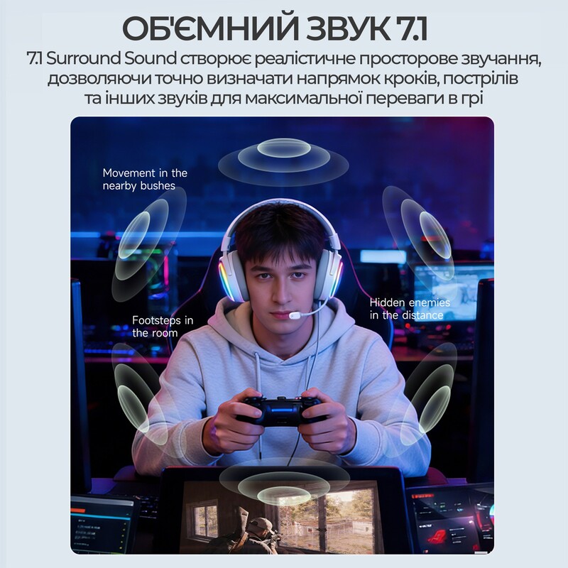 Bluetooth-гарнитура Ajazz AHM10 Max White (AHM10-MAX-W)