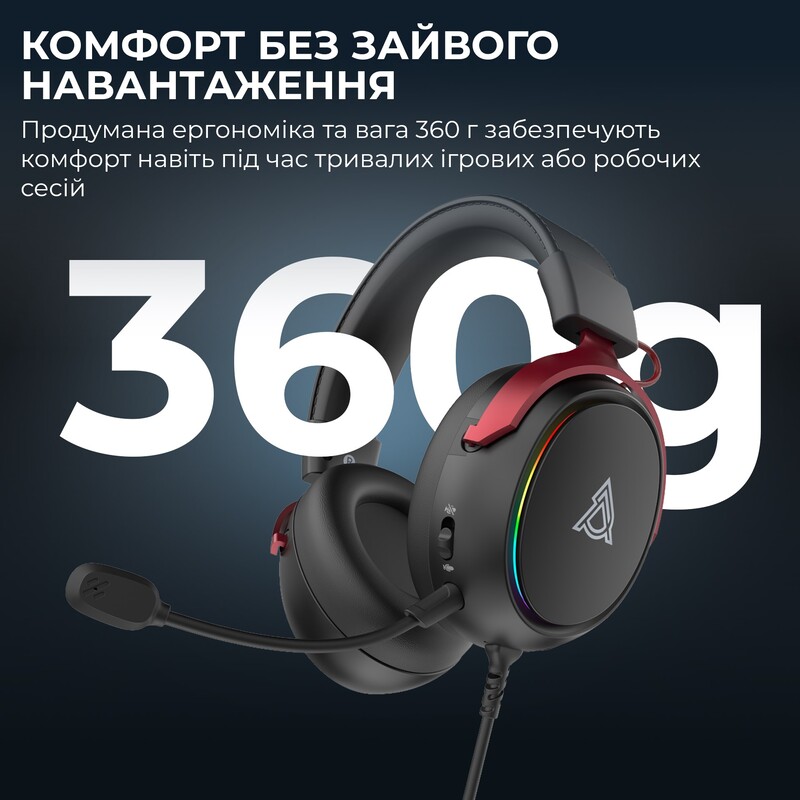 Гарнитура Ajazz AHW10 Black (AHW10-B)