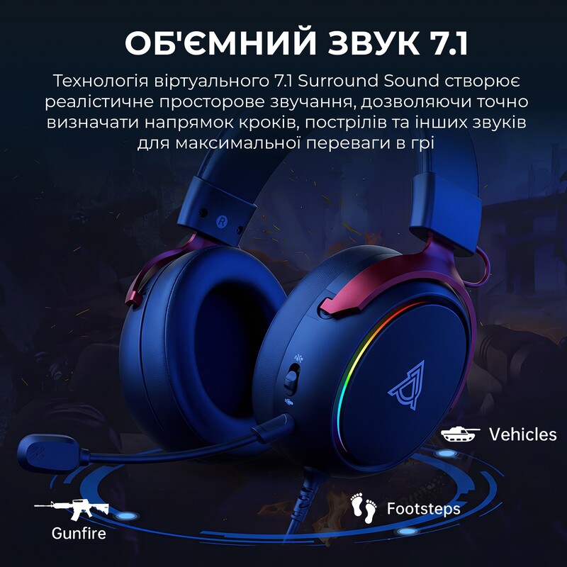 Гарнитура Ajazz AHW10 Black (AHW10-B)