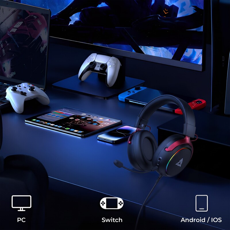 Гарнитура Ajazz AHW10 Black (AHW10-B)