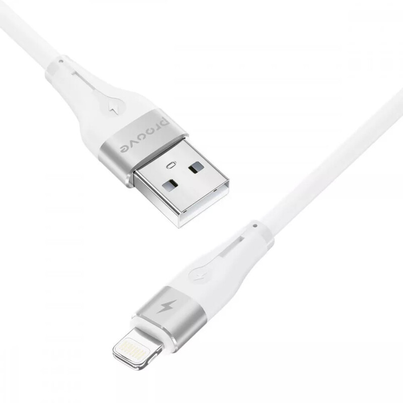 Кабель Proove Soft Silicone USB Type-A - Lightning (M/M), 1 м, White (CCSO20001102)