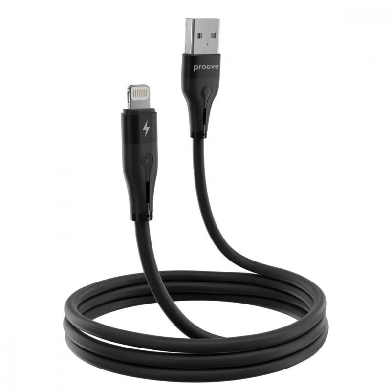 Кабель Proove Soft Silicone USB Type-A - Lightning (M/M), 2 м, Black (CCSO20001121)