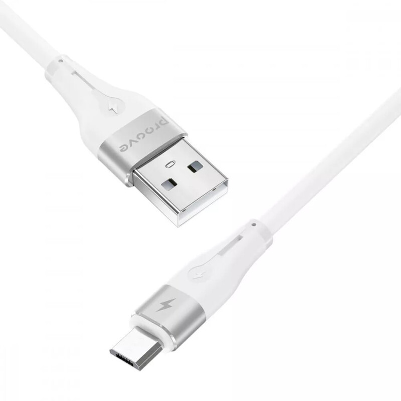 Кабель Proove Soft Silicone USB Type-A - micro USB (M/M), 1 м, White (CCSO20001302)