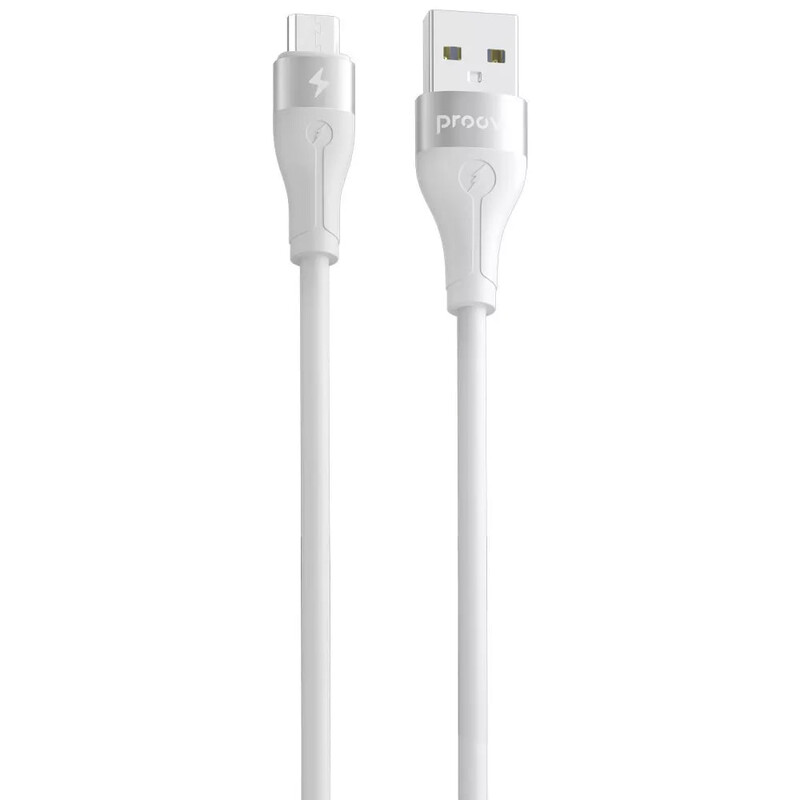 Кабель Proove Soft Silicone USB Type-A - micro USB (M/M), 1 м, White (CCSO20001302)