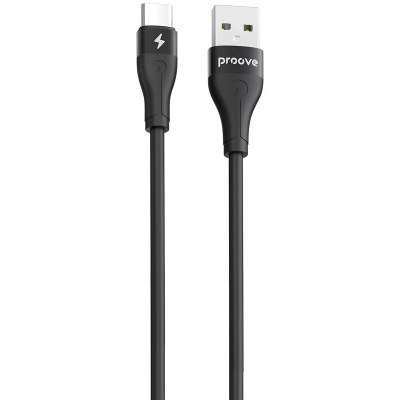 Кабель Proove Soft Silicone USB Type-A - USB Type-C (M/M), 1 м, Black (CCSO20001201)