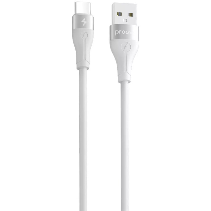 Кабель Proove Soft Silicone USB Type-A - USB Type-C (M/M), 1 м, White (CCSO20001202)