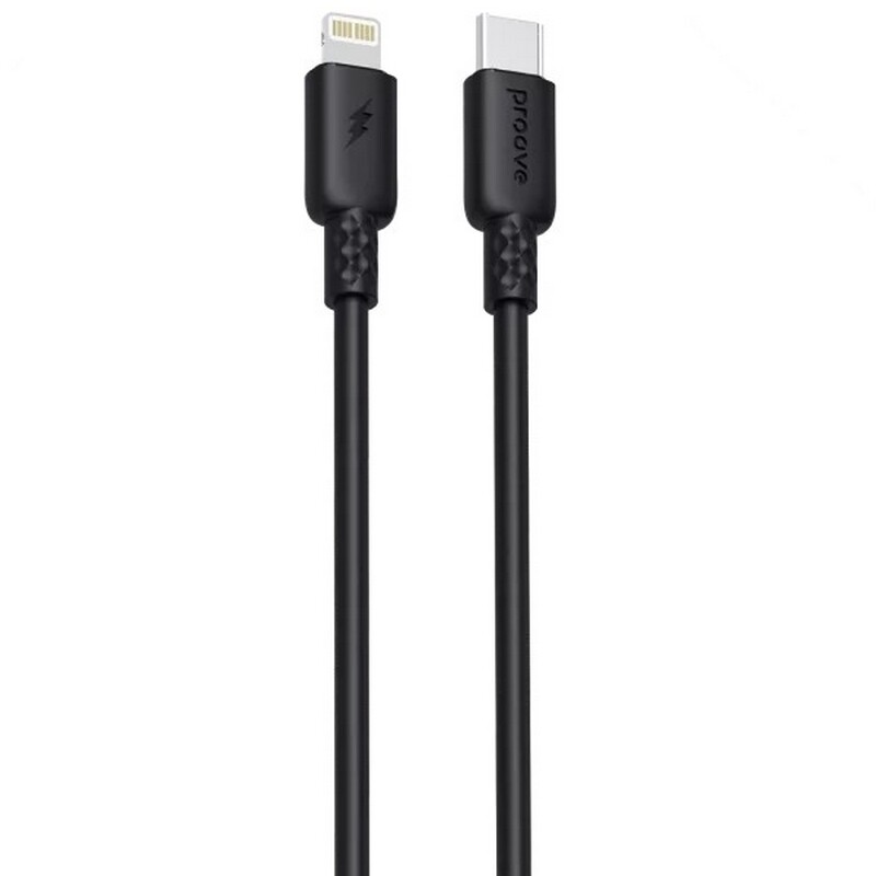 Кабель Proove GridLine USB-C - Lightning (M/M), 27W, 1 м, Black (CCGL27002101)