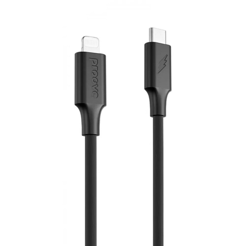 Кабель Proove Striped Silicone USB Type-C - Lightning (M/M), 27W, 1 м, Black (CCSS00002101)