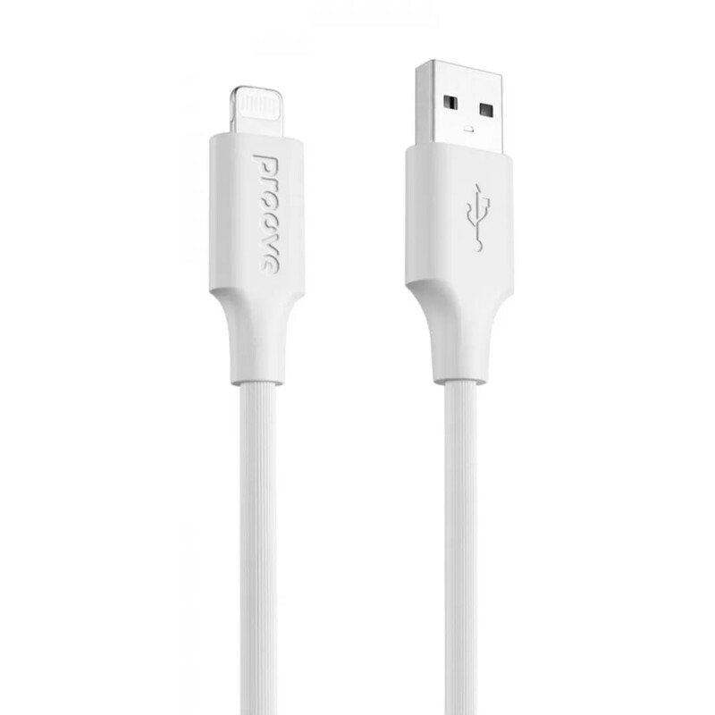 Кабель Proove Striped Silicone USB Type-A - Lightning (M/M), 1 м, White (CCSS00001102)