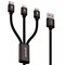 Фото - Кабель Proove Triple Connection USB Type-A - Lightning + micro USB + USB Type-C (M/M), 10W, 1.3 м, Black (CCTC15001501) | click.ua
