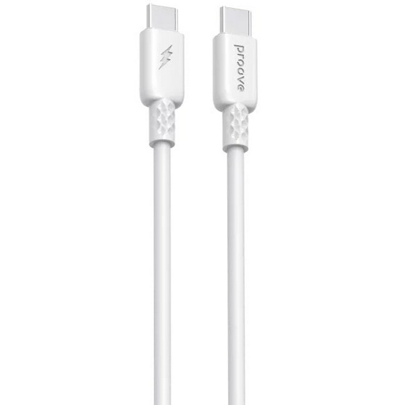 Кабель Proove GridLine USB-C - USB-C (M/M), 60W, 1 м, White (CCGL60002202)