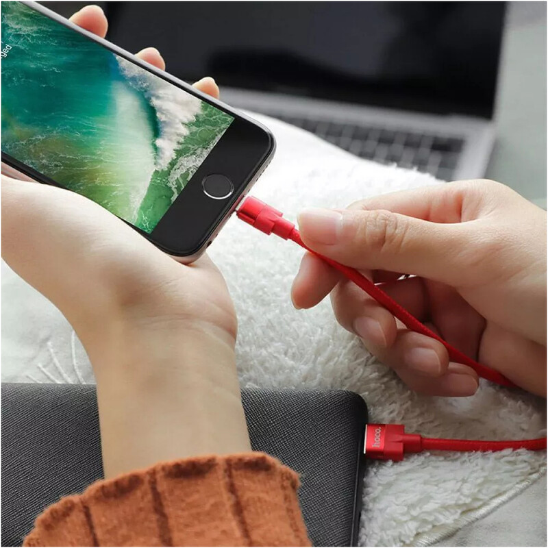 Кабель Hoco U55 Outstanding USB - Lightning, 1.2 м, Black (22084)