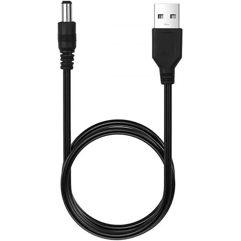 Кабель PRC USB Type-A - DC 5.5x2.1 мм, 12V, 0.9 м, Black (39134)