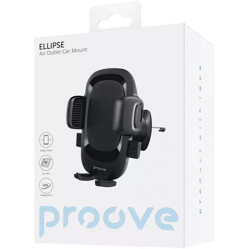 Тримач автомобільний Proove Ellipse Air Outlet Car Mount Black (CHEC00000001)