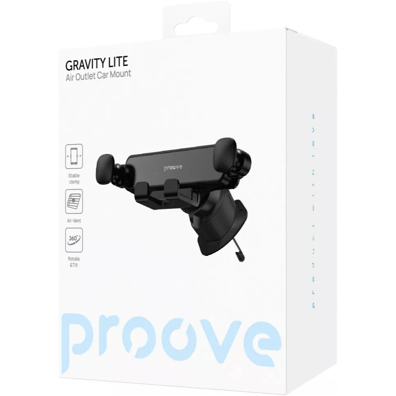 Держатель автомобильный Proove Gravity Lite Air Outlet Car Mount Black (CHGL00000001)