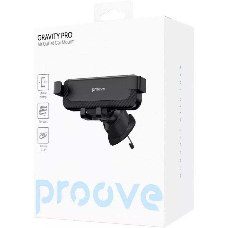 Держатель автомобильный Proove Gravity Pro Air Outlet Car Mount Black (CHGP00000001)
