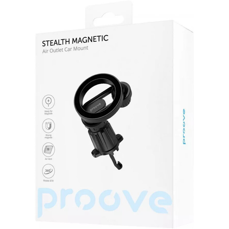 Держатель автомобильный Proove Stealth Magnetic Air Outlet Car Mount Black (CHST00000001)
