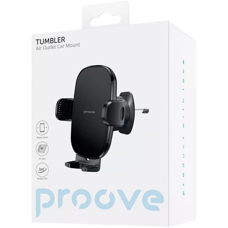 Держатель автомобильный Proove Tumbler Air Outlet Car Mount Black (CHTB00000001)