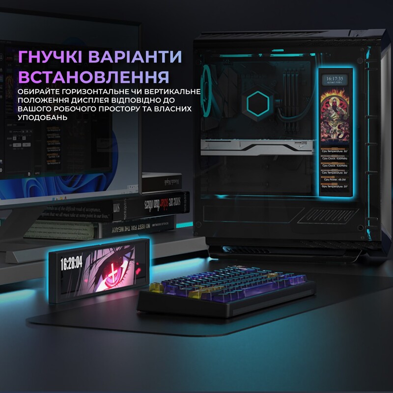 Информационный IPS-дисплей Ajazz AKP02-B 9.2"