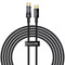 Фото - Кабель Baseus Explorer Series Auto Power-Off USB Type-C - USB Type-C (M/M), 100W, 1 м, Black (P10319703111-00) | click.ua