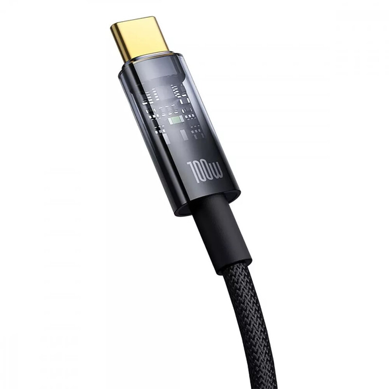 Кабель Baseus Explorer Series Auto Power-Off USB Type-C - USB Type-C (M/M), 100W, 2 м, Black (P10319704111-00)