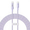Фото - Кабель Baseus Gem Fast-Charging USB Type-C - USB Type-C (M/M), 100W, 1 м, Purple (P10373000511-00) | click.ua