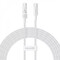 Фото - Кабель Baseus Gem Fast-Charging USB Type-C - USB Type-C (M/M), 100W, 2 м, White (P10373000211-01) | click.ua