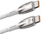 Фото - Кабель Baseus Glimmer Series Fast Charging USB Type-C - USB Type-C (M/M), 100W, 1 м, White (CADH000702) | click.ua