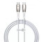 Фото - Кабель Baseus Glimmer Series Fast Charging USB Type-C - USB Type-C (M/M), 100W, 1 м, White (CADH000702) | click.ua