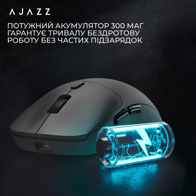 Миша бездротова Ajazz x Nacodex NJ07 MC Black (NJ07-MC-B)