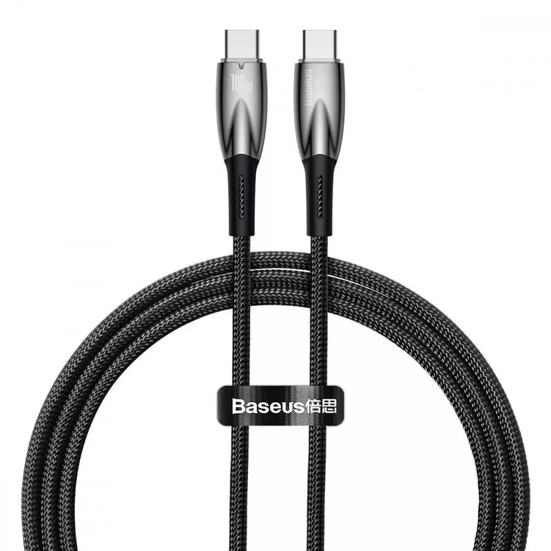 Кабель Baseus Glimmer Series Fast Charging USB Type-C - USB Type-C (M/M), 100W, 2 м, Black (CADH000801)