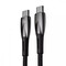 Фото - Кабель Baseus Glimmer Series Fast Charging USB Type-C - USB Type-C (M/M), 100W, 2 м, Black (CADH000801) | click.ua