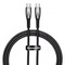Фото - Кабель Baseus Glimmer Series Fast Charging USB Type-C - USB Type-C (M/M), 100W, 2 м, Black (CADH000801) | click.ua
