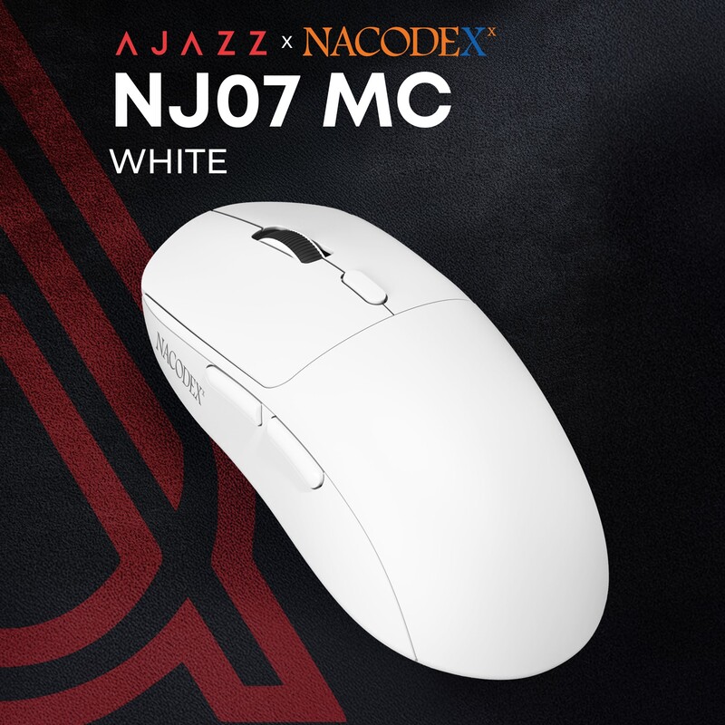Миша бездротова Ajazz x Nacodex NJ07 MC White (NJ07-MC-W)