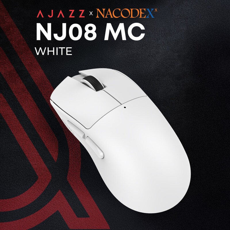 Миша бездротова Ajazz x Nacodex NJ08 MC White (NJ08-MC-W)