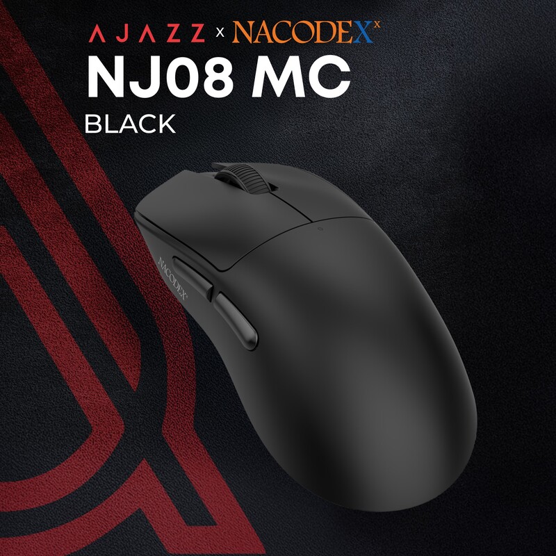 Миша бездротова Ajazz x Nacodex NJ08 MC Black (NJ08-MC-B)