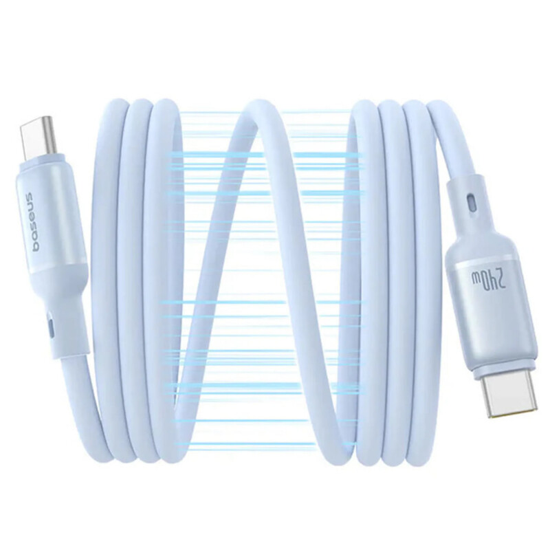 Кабель Baseus PicoGo Magnetic Liquid Silicone USB Type-C - USB Type-C (M/M), 240W, 1 м, Blue (P10376800311-00)